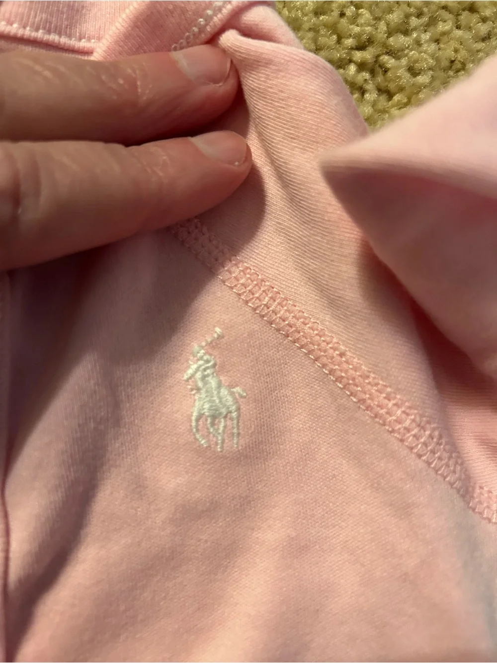 Ralph Lauren Light Pink Footed One-Piece